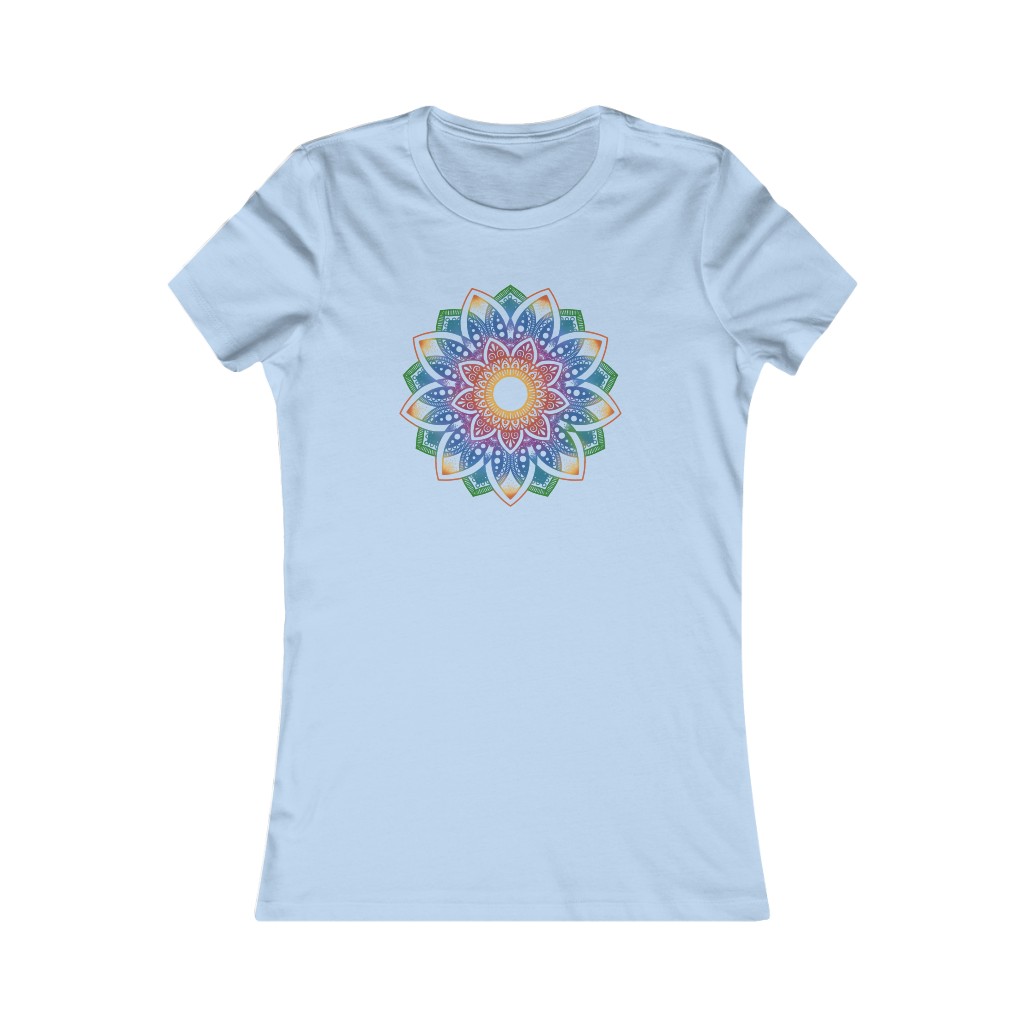 Women's Rainbow Nine Sided Mandala Baha'i Jersey Short Sleeve Women’s ...