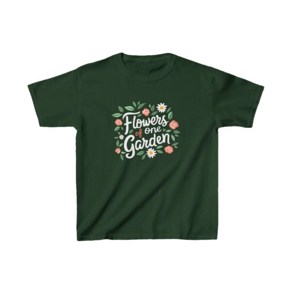 Child Sized We are Flowers of One Garden - Child Oneness Baha'i Short Sleeve Tee