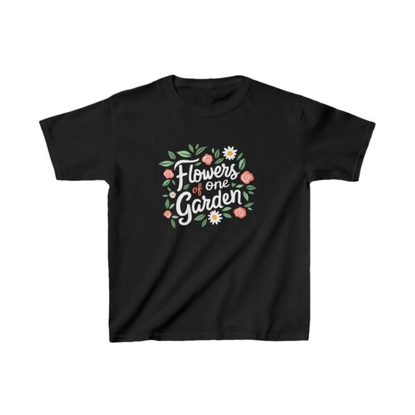 Child Sized We are Flowers of One Garden - Child Oneness Baha'i Short Sleeve Tee - Image 5