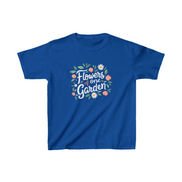 Child Sized We are Flowers of One Garden - Child Oneness Baha'i Short Sleeve Tee - Image 4