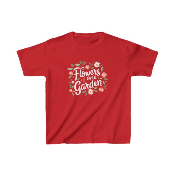 Child Sized We are Flowers of One Garden - Child Oneness Baha'i Short Sleeve Tee - Image 6